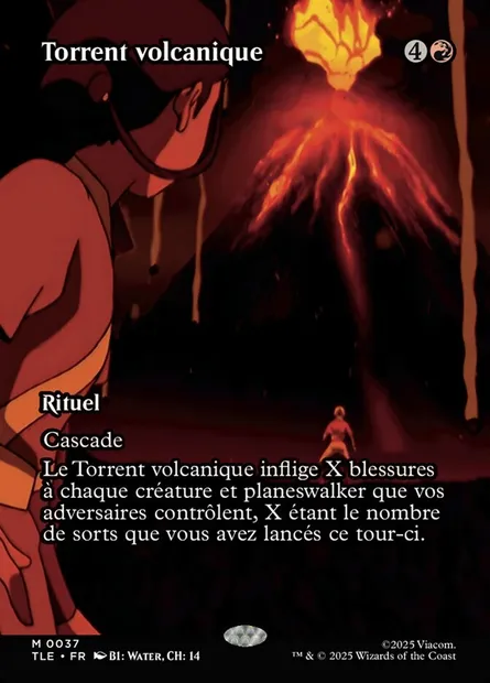 Torrent volcanique, carte Magic TLE 37 — extension Avatar: The Last Airbender Eternal