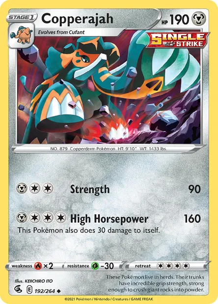 Copperajah, Pokémon card FST 192 — Fusion Strike set