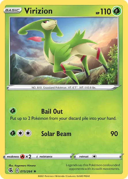 Virizion, Pokémon card FST 15 — Fusion Strike set