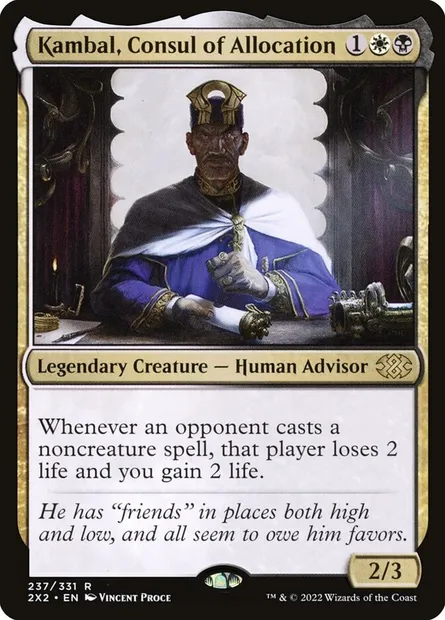 Kambal, Consul of Allocation, Magic card 2X2 237 — Double Masters 2022 set