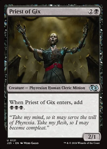 Priest of Gix, Magic card J25 121 — Foundations Jumpstart set