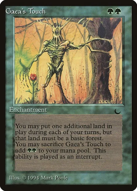 Gaea's Touch, carte Magic DRK 77† — extension The Dark