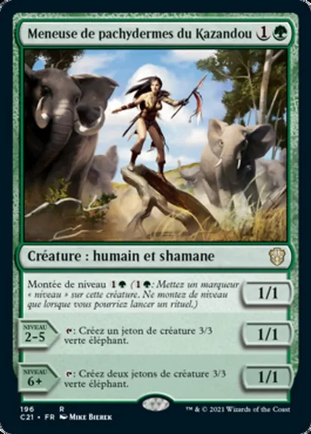 Meneuse de pachydermes du Kazandou, carte Magic C21 196 — extension Commander 2021