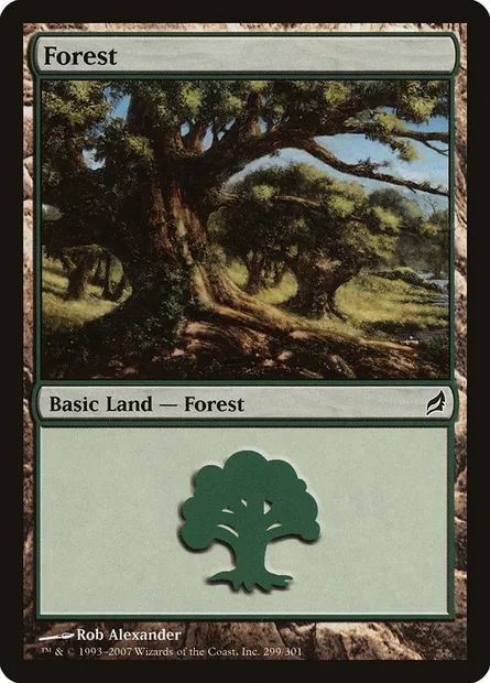 Forest, Magic card LRW 299 — Lorwyn set