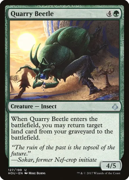 Quarry Beetle, Magic card HOU 127 — Hour of Devastation set