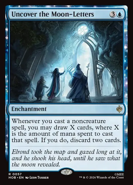 Uncover the Moon-Letters, Magic card HOB 57 — The Hobbit set