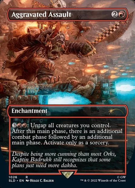 Aggravated Assault, Magic card SLD 1026 — Secret Lair Drop set