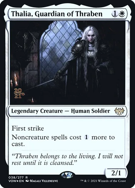 Thalia, gardienne de Thraben, carte Magic PVOW 38s — extension Innistrad: Crimson Vow Promos