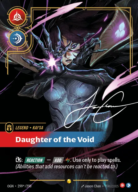 Daughter of the Void, carte Riftbound OGN 299* — extension Origins