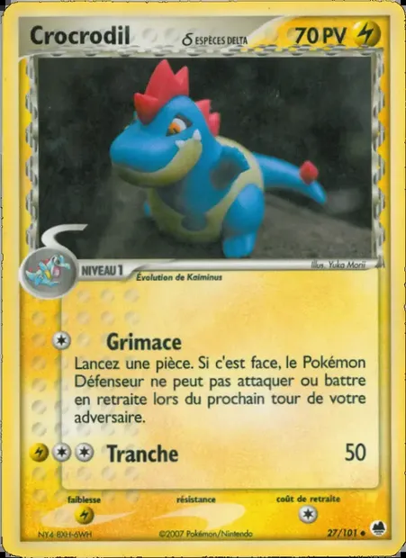 Crocrodil δ, carte Pokémon DF 27 — extension EX Île des Dragons