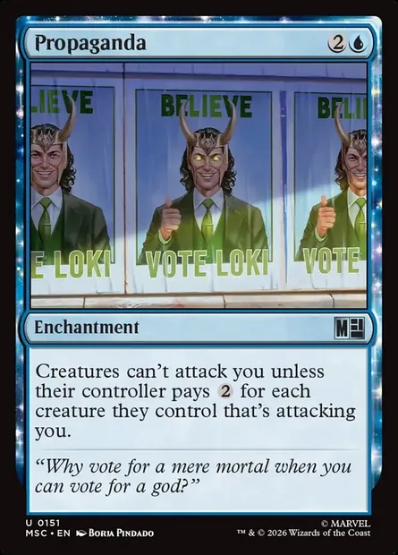 Propaganda, Magic card MSC 151 — Marvel Super Heroes Commander set