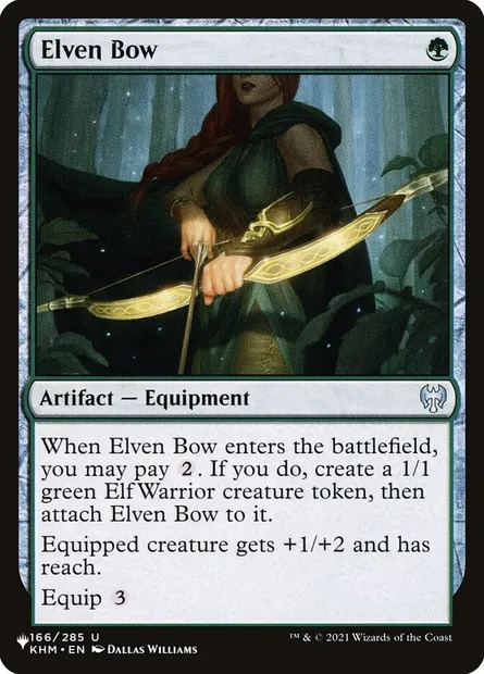 Elven Bow, Magic card PLST KHM-166 — The List set
