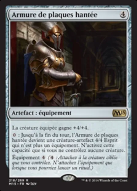 Armure de plaques hantée, carte Magic M15 218 — extension Magic 2015