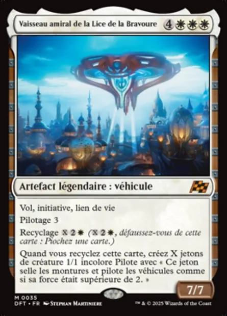 Vaisseau amiral de la Lice de la Bravoure, carte Magic DFT 35 — extension Aetherdrift