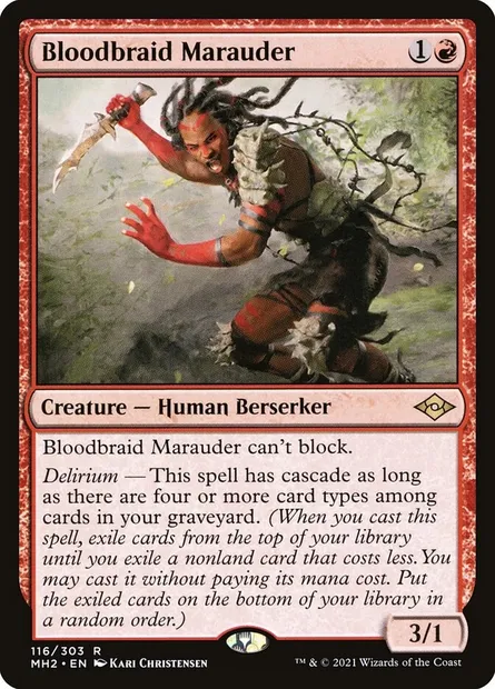 Bloodbraid Marauder, Magic card MH2 116 — Modern Horizons 2 set