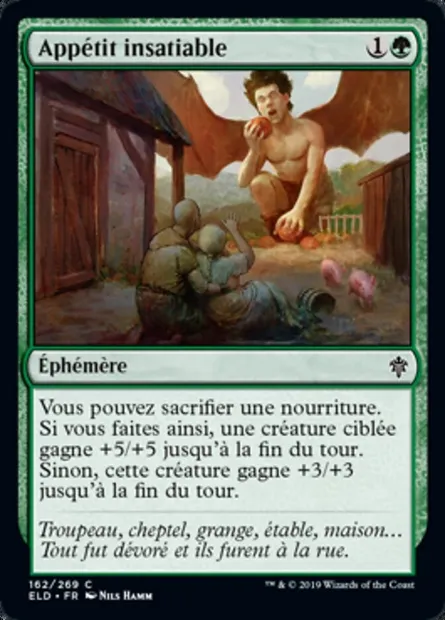 Appétit insatiable, carte Magic ELD 162 — extension Throne of Eldraine