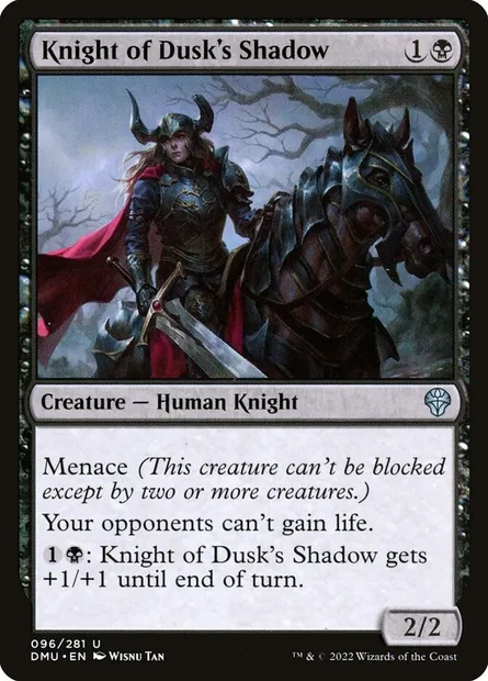 Knight of Dusk's Shadow, Magic card DMU 96 — Dominaria United set