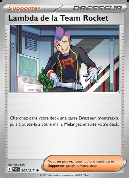 Lambda de la Team Rocket, carte Pokémon ASC 207 — extension Héros Transcendants