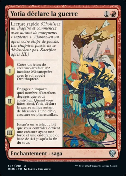 Yotia déclare la guerre, carte Magic DMU 153 — extension Dominaria Uni