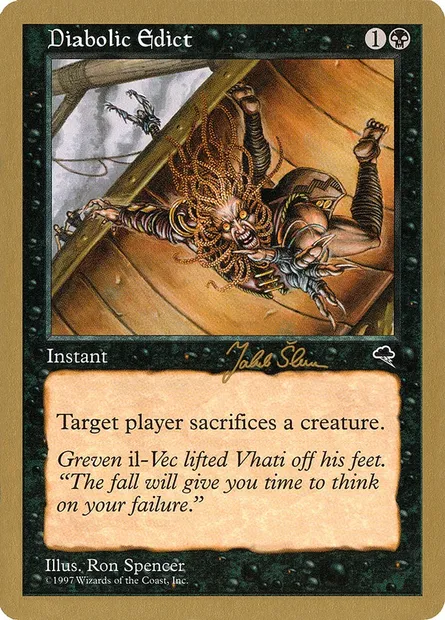 Édit diabolique, carte Magic WC99 js128 — extension World Championship Decks 1999