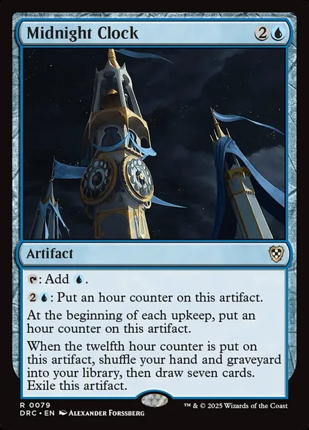 Midnight Clock, Magic card DRC 79 — Aetherdrift Commander set