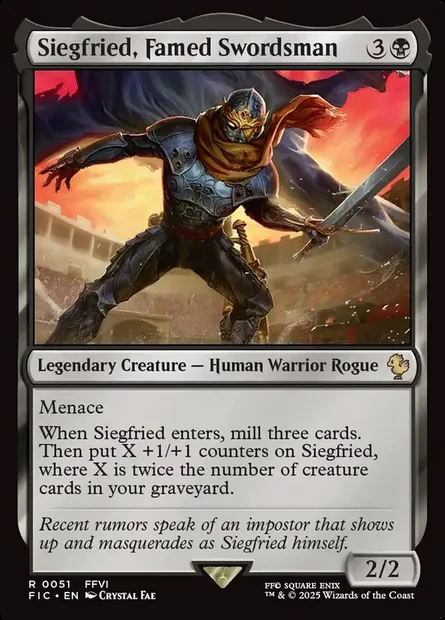 Siegfried, Famed Swordsman, Magic card FIC 51 — Final Fantasy Commander set