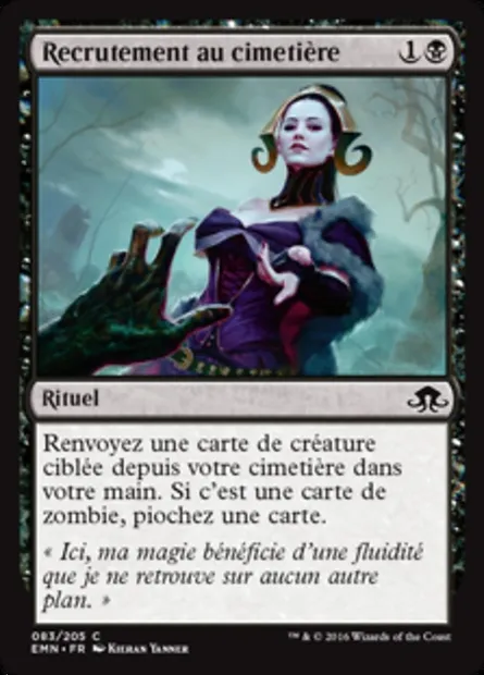 Recrutement au cimetière, carte Magic EMN 83 — extension La lune hermétique