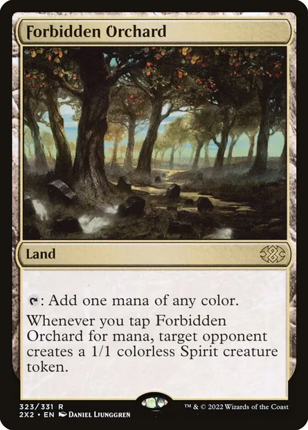 Forbidden Orchard, Magic card 2X2 323 — Double Masters 2022 set