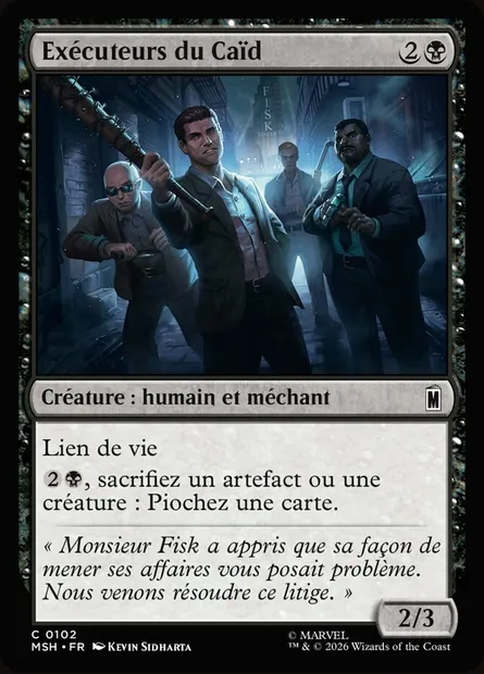 Exécuteurs du Caïd, carte Magic MSH 102 — extension Marvel Super Heroes