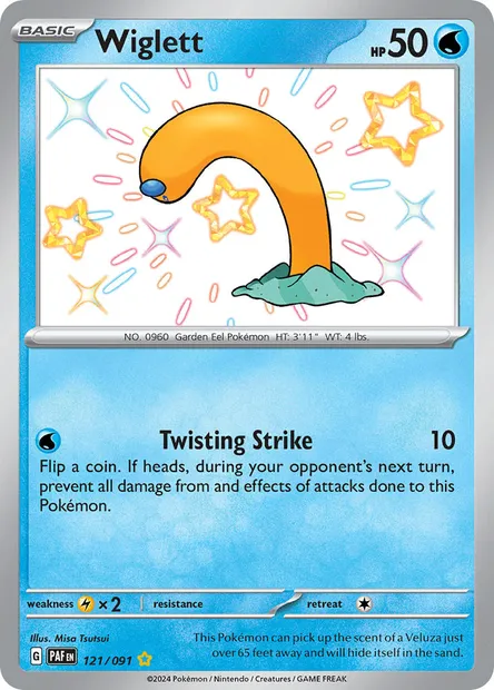 Wiglett, Pokémon card PAF 121 — Paldean Fates set