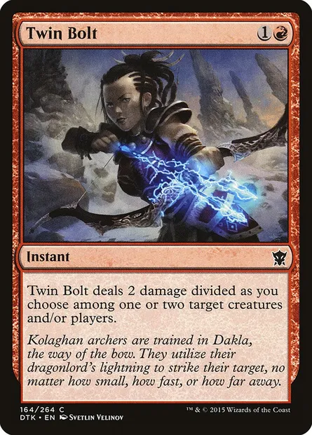 Twin Bolt, Magic card DTK 164 — Dragons of Tarkir set