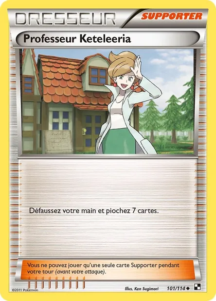 Professeur Keteleeria, carte Pokémon BLW 101 — extension Noir & Blanc