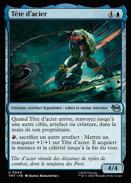 Tête d'acier, carte Magic TMT 44 — extension Teenage Mutant Ninja Turtles