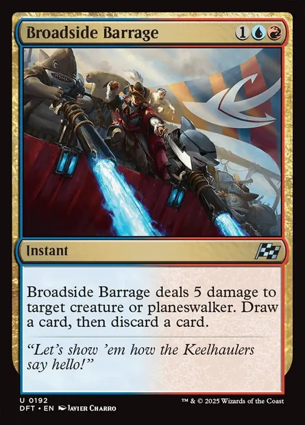 Broadside Barrage, Magic card DFT 192 — Aetherdrift set