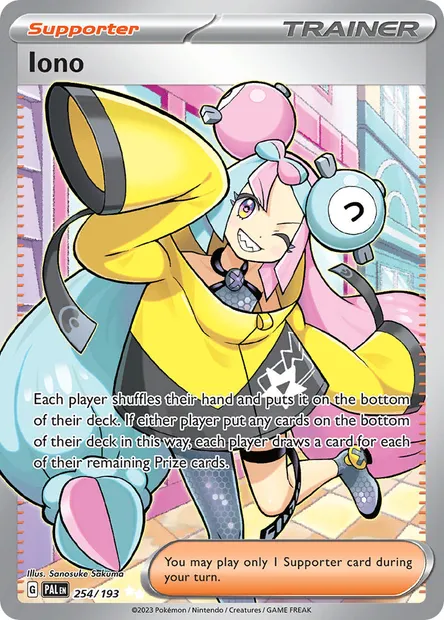 Iono, Pokémon card PAL 254 — Paldea Evolved set