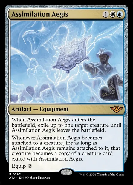 Assimilation Aegis, Magic card OTJ 192 — Outlaws of Thunder Junction set