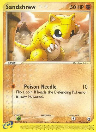 Sandshrew, Pokémon card SS 75 — Sandstorm set
