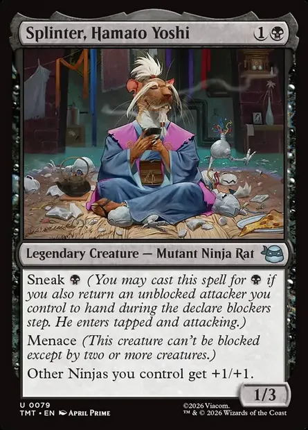Splinter, Hamato Yoshi, Magic card TMT 79 — Teenage Mutant Ninja Turtles set