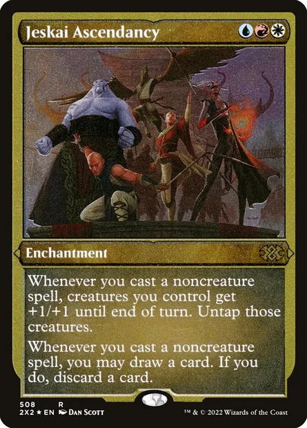 Jeskai Ascendancy, Magic card 2X2 508 — Double Masters 2022 set