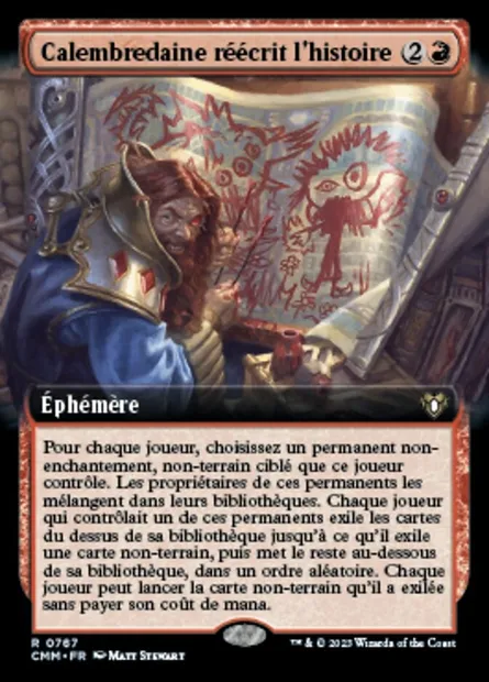 Calembredaine réécrit l'histoire, carte Magic CMM 767 — extension Commander Masters