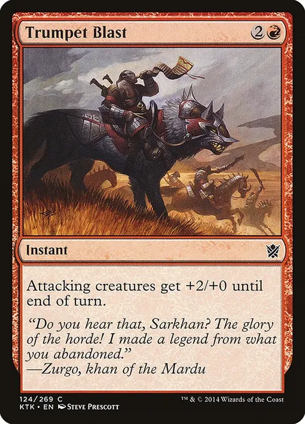 Trumpet Blast, Magic card KTK 124 — Khans of Tarkir set