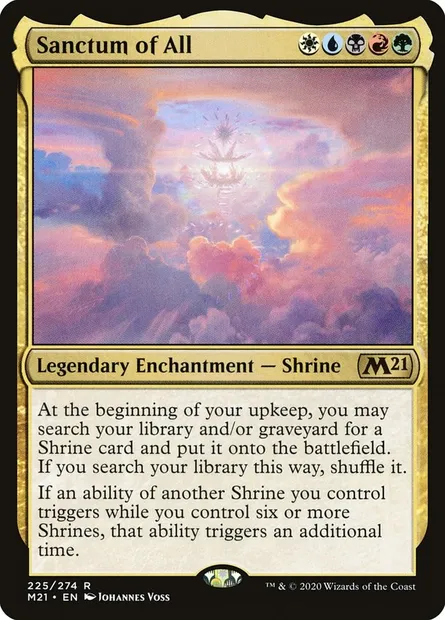 Sanctum of All, Magic card M21 225 — Core Set 2021 set