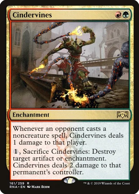 Cindervines, Magic card RNA 161 — Ravnica Allegiance set
