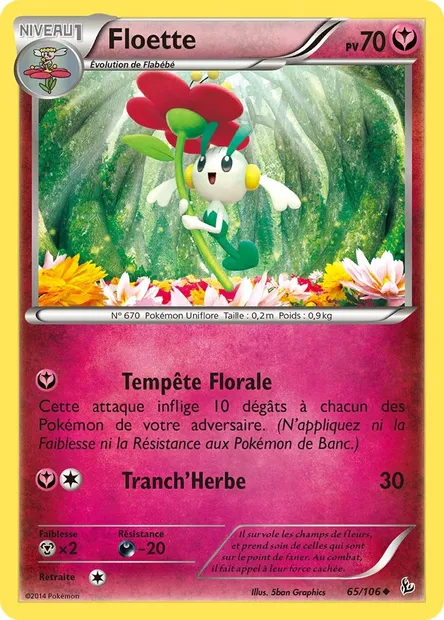 Floette, carte Pokémon FLF 65 — extension Étincelles