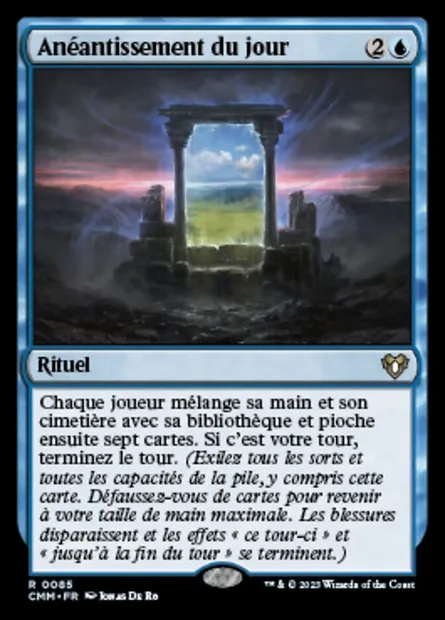 Anéantissement du jour, carte Magic CMM 85 — extension Commander Masters