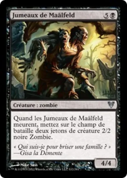 Jumeaux de Maälfeld, carte Magic AVR 112 — extension Avacyn ressuscitée