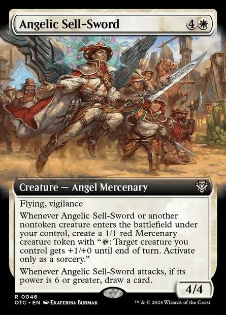 Angelic Sell-Sword, Magic card OTC 46 — Outlaws of Thunder Junction Commander set