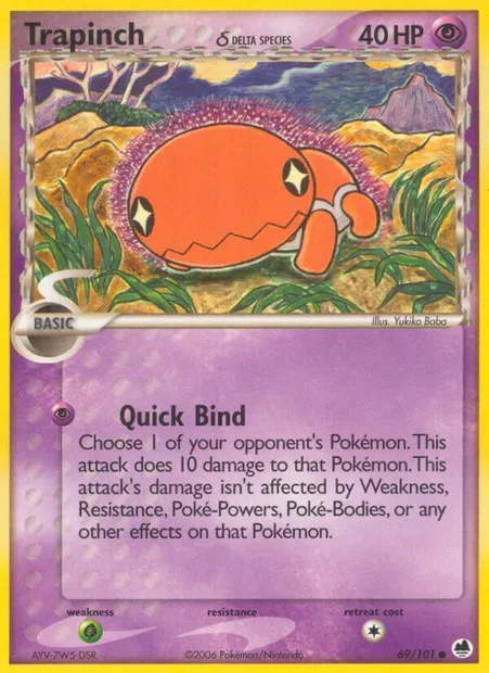 Trapinch δ, Pokémon card DF 69 — Dragon Frontiers set