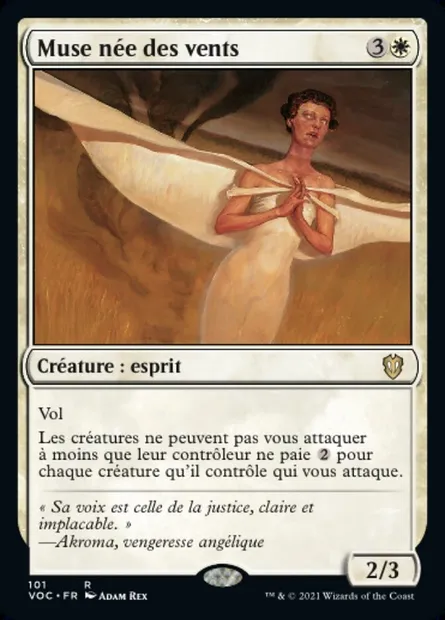 Muse née des vents, carte Magic VOC 101 — extension Crimson Vow Commander