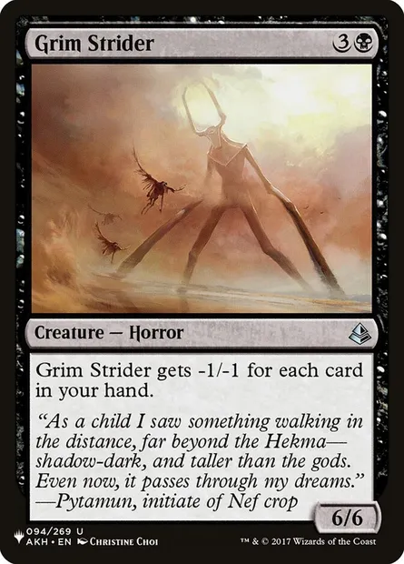 Grim Strider, Magic card PLST AKH-94 — The List set
